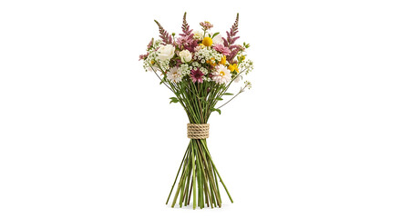 Fototapeta premium A delightful bouquet of wildflowers with a clear background, showcasing nature's beauty and charm