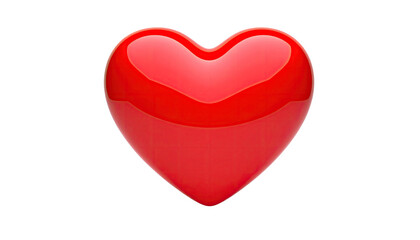 Fototapeta premium A vibrant, glossy, three-dimensional red heart floats against a stark black background (1)