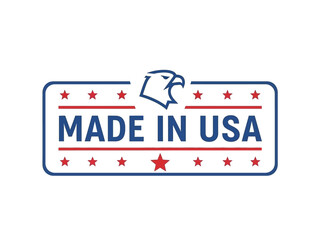 Fototapeta premium American Made Product Label with Stars and Eagle Illustration