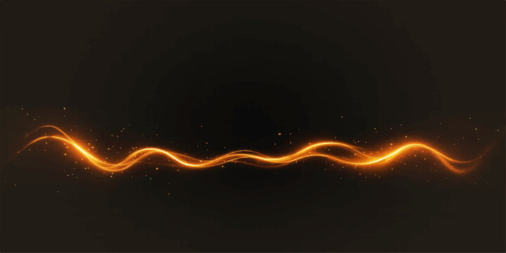 Abstract background with glowing orange waves and fractal fire lines creates a bright motion design featuring swirling smoke patterns and energy curves on a black wallpaper backdrop