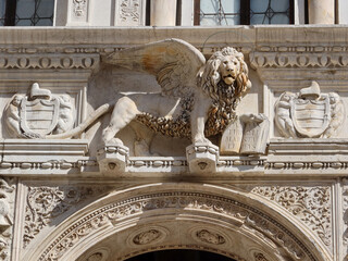 Lion ail&eacute; de Venise - Palais des Doges