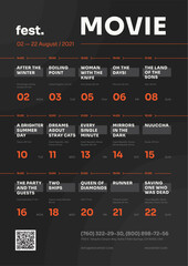 Film Festival Schedule Poster Template