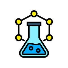 Chemical lineal color icon  Vector Illustration 