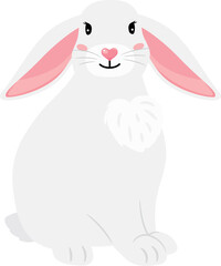 Obraz premium Easter bunny lovely mascot. Adorable pet animal