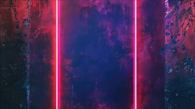 A vibrant digital depicting a cosmic scene with neon lights and stars.