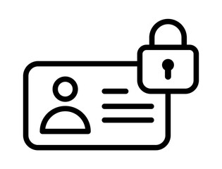 Data protection icon. Personal data privacy and security symbol