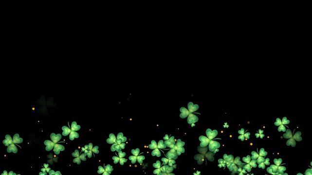 shamrock leaf on transparent background, alpha channel
