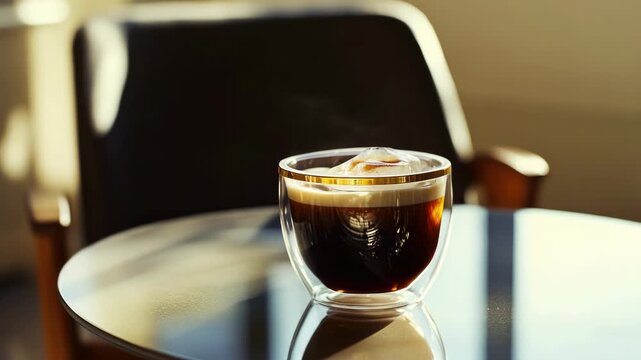 A comforting scene of a coffee cup resting on a table by a window, with sunlight streaming in.