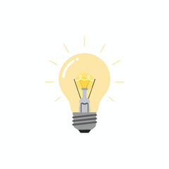 Glowing Light Bulb Illustration