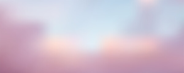 Abstract gradient backdrop blending pink, blue, and pastel tones, ideal for sunset-inspired designs, calm studio backgrounds, or vibrant summer graphics with soft blur and warm light. © Narin