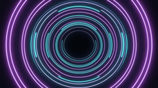 Thin luminous arcs rotating slowly digital rings neon cyan lavender accents cinematic surreal ethereal ambience cascading softly glowing futuristic abstract unique style