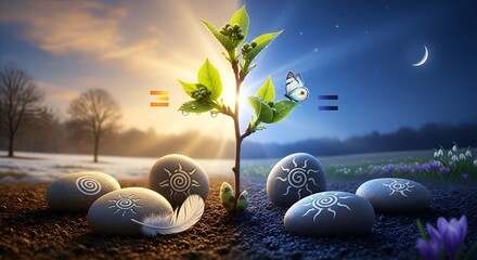 Butterflies Emerging from Cocoon at Dawn.