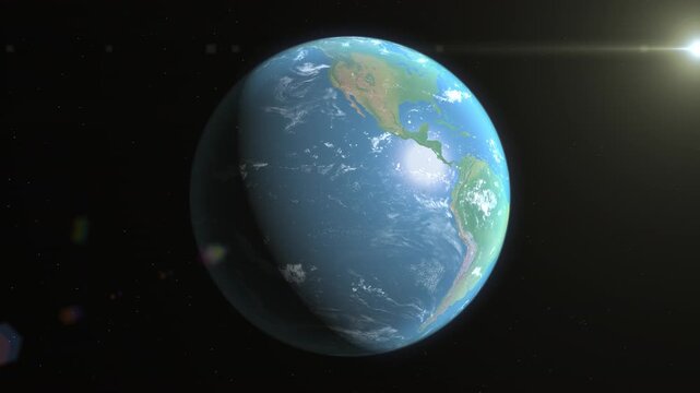 Location and map of Ecuador on the surface of the earth at day.