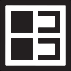 Fototapeta premium bold minimal square silhouette logo