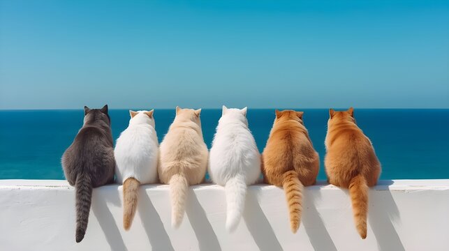 group of cute cats wallpaper