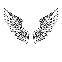 Obraz premium Angel Wings Feathered Illustration Vector Design