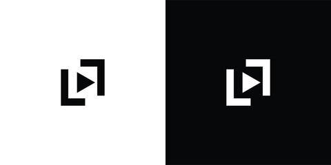 Abstract Play Button Logo Design for Media, Video, Music and Digital Content Branding