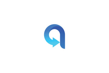 Letter q Arrow Logo for Corporate Identity and Startup Branding