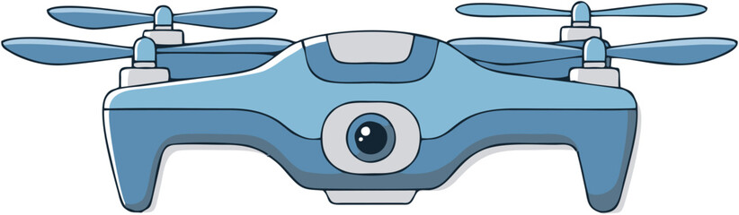 Obraz premium Drone with camera and propellers.