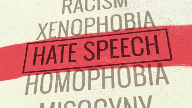 Hate Speech 3D Scrolling Title Animation