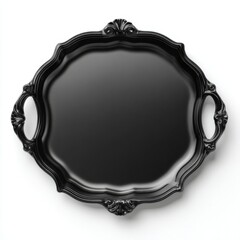 Elegant black ornate serving tray