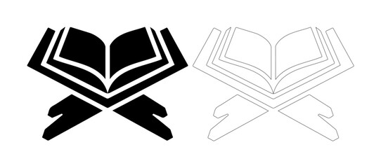 Sacred book on a stand, representing religious study and devotion