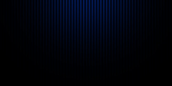 Dark abstract background featuring vertical deep blue glowing light illuminating subtle ridged or pleated textured surface creating a dramatic futuristic visual effect
