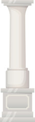 Naklejka premium Antique stone pedestal column. Vintage culture element