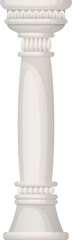 Naklejka premium Vintage stone pillar. Classic architecture cartoon element