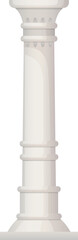 Naklejka premium Stone pillar. Cartoon facade column in classic style