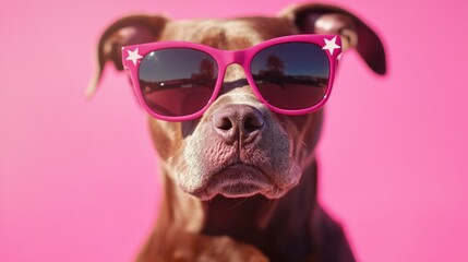 Dog in sunglasses