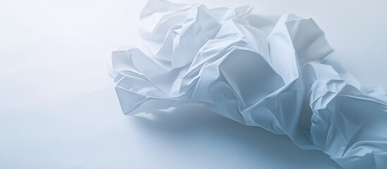 Crumpled White Paper Texture