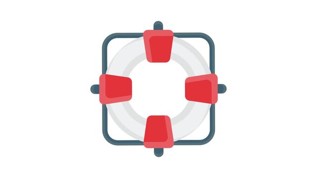 Life preserver icon vector priced at 1 credit, USD $1, representing safety and rescue.