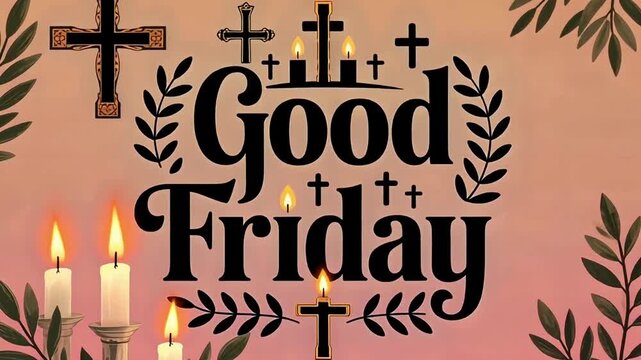 Good Friday animation video suitable for greeting cards or event promotions