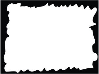 Rectangle frame with abstract inner borders, vector illustration, isolated on transparent background