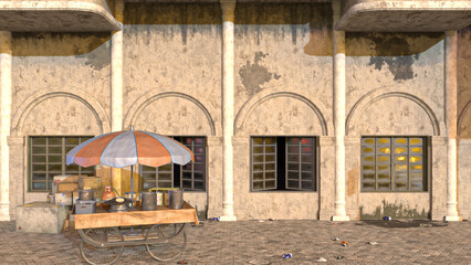 デリー　黄昏の屋台