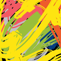 Vibrant Abstract Brush Strokes