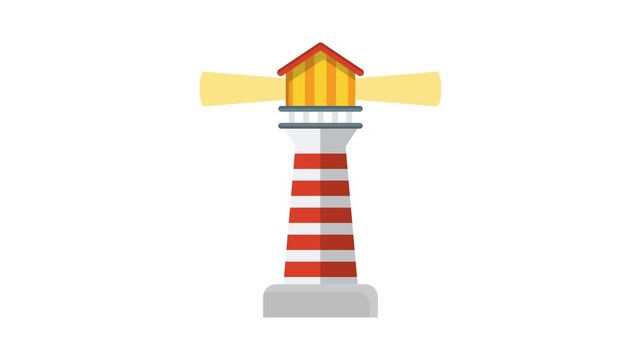 Vector illustration of a lighthouse, available for purchase at 1 credit, priced at $1 USD.