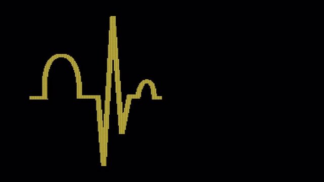 Animated Glowing Heartbeat Line &ndash; Neon EKG Pulse Loop