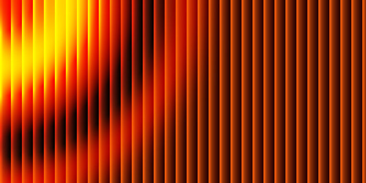 Vibrant orange and yellow vertical lines creating a dynamic gradient wallpaper with bright glowing light rays