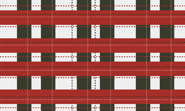 Red Green Plaid Pattern Seamless Textile Background