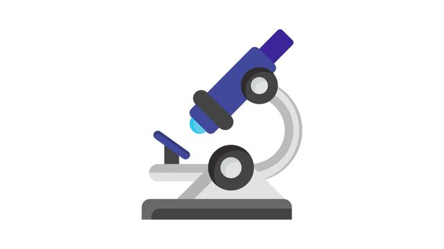 Vector illustration of a microscope icon, symbolizing scientific research and examination of small objects.