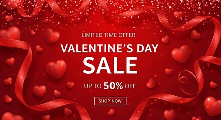 Valentine's day sale offering significant discounts on romantic items and gifts.