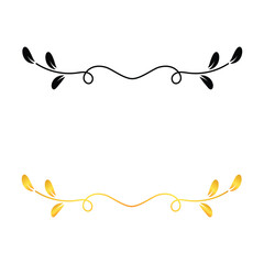 Oval leaf ornament line &ndash; A simple oval leaf divider that adds a light botanical touch to posters, stationery, and clean graphic layouts