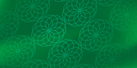 Islamic pattern background in gradient of green and white design elegant art opacity