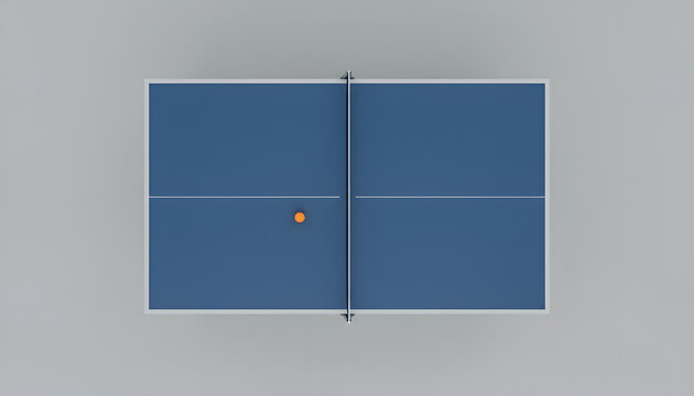 Tabletop view of a ping pong paddle