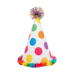 Colorful Party Hat with Rainbow Fringe