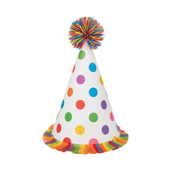 Colorful Party Hat with Rainbow Fringe
