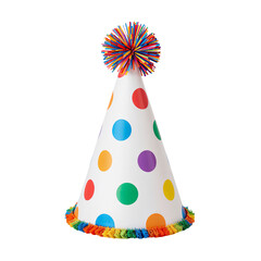 Colorful Party Hat with Rainbow Fringe