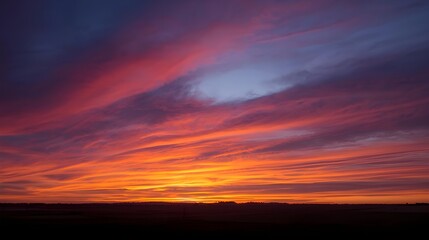 Fototapeta premium Sunset in the clouds on sky.